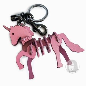 Coach Unicorn Bag Charm Small Pink Sparkles Rare NWOT